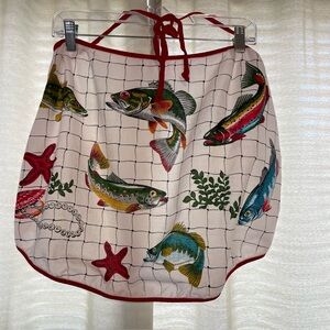 Vintage Swedish Fish Trout Apron